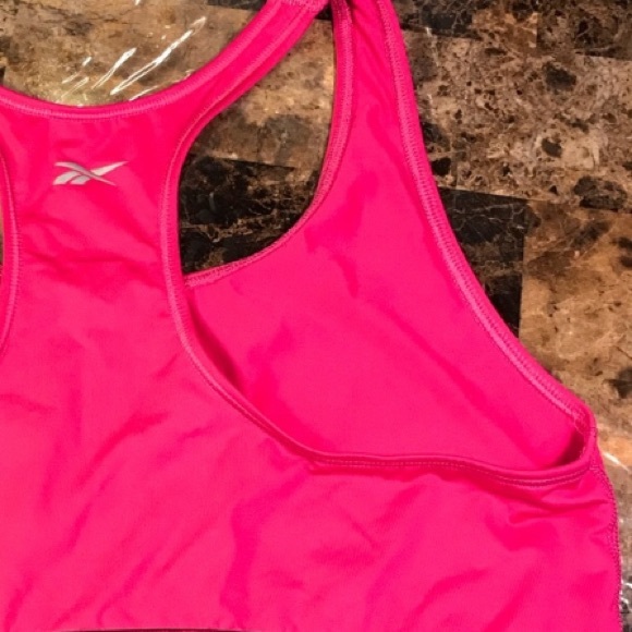 Reebok sports bra Large EUC pink racerback - Picture 10 of 13